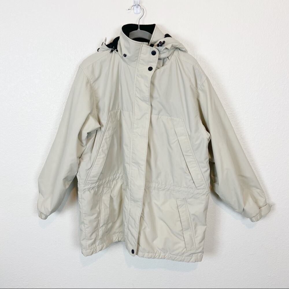 Eddie Bauer Anorak Style Polartec Jacket sz M Vintage Tan